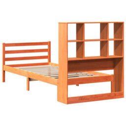 Berkfield Bookcase Bed Without Mattress Wax Brown 75X190 Cm Small Single Solid Wood - thumbnail 6