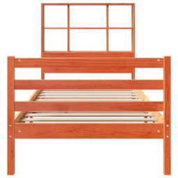 Berkfield Bookcase Bed Without Mattress Wax Brown 75X190 Cm Small Single Solid Wood - thumbnail 4