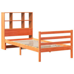 Berkfield Bookcase Bed Without Mattress Wax Brown 75X190 Cm Small Single Solid Wood - thumbnail 3