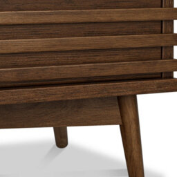 Kari Dark Oak Slim Bedside Table - By Roseland Furniture - thumbnail 7