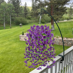 Artificial Petunia Flowers For Outdoor Use, 2 Pieces Faux Petunias, Hanging Artificial Flowers, Uv Resistant For Balcony, Porch - thumbnail 2