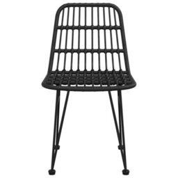 Garden Chairs 2 Pcs Black 48X62X84 Cm Pe Rattan - thumbnail 4