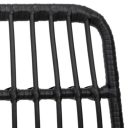 Garden Chairs 2 Pcs Black 48X62X84 Cm Pe Rattan - thumbnail 7