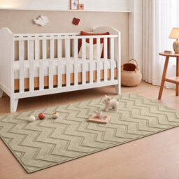 Moonlight Bedding Beige Chevron Rug 60X110Cm, Washable Non-Slip Soft High Low Pile Living Room Carpet - thumbnail 6