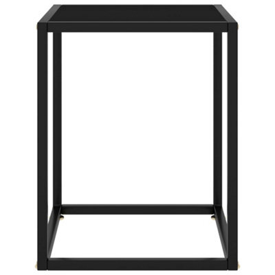 Berkfield Modern Coffee Table Black With Black Glass 40X40X50 Cm - image 1