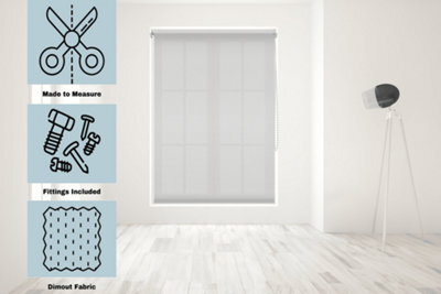 Caecus Blinds Made To Measure Straight Edge Daylight  Roller Blind Light Grey 060Cm - image 1