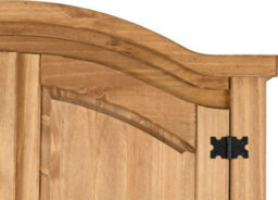 Seconique Corona 3 Door Wardrobe Distressed Waxed Pine - thumbnail 6