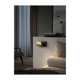 Luminosa Lighting Luminosa E-Lamp Reading Wall Light Black, Gold Led 3.2W 2700K On-Off - thumbnail 2