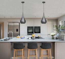 Long Life Lamps Company Modern Retro Teardrop Ceiling Pendant Light Pewter Grey Brushed Metal M0124 - thumbnail 6