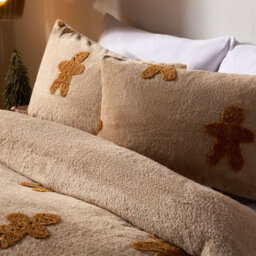 OHS Christmas Tufted Gingerbread Man Duvet Cover With Pillowcase Bedding Set - thumbnail 2
