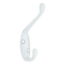 GoodHome White Zinc Alloy Wall-Mounted Hat & Coat Hook (H)27.5mm (D)45mm - thumbnail 4