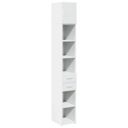 Berkfield Slim Storage Cabinet White 30X42.5X225 Cm Engineered Wood - thumbnail 2
