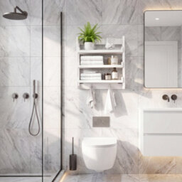 Lassic Bath Vida Small Hanging Rack, White (Fsc 100%) - thumbnail 2