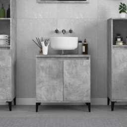 Berkfield Sink Cabinet Concrete Grey 58X33X60 Cm Engineered Wood