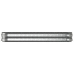 Berkfield Durable Garden Planter Powder-Coated Steel 296X80X36 Cm Silver - thumbnail 3