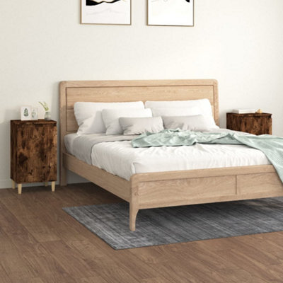 Berkfield Bedside Cabinets 2 Pcs Smoked Oak 40X35X70 Cm Engineered Wood - image 1