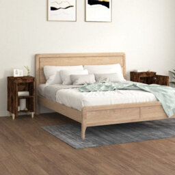 Berkfield Bedside Cabinets 2 Pcs Smoked Oak 40X35X70 Cm Engineered Wood - thumbnail 3