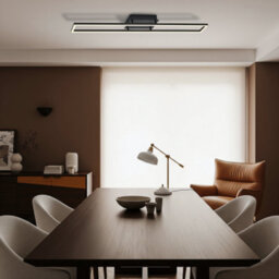 Happy Homewares Brushed Black Led Ceiling Strip Light Fitting - Ideal For Kitchens - thumbnail 5