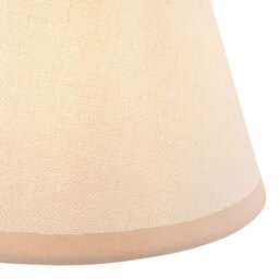 Luminosa Lighting Luminosa Trobridge Rechargeable Brushed Aged Brass Plate Table Lamp With Vintage White Fabric Ivy Shade 16Cm Integrated Led - thumbnail 6