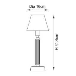 Luminosa Lighting Luminosa Trobridge Rechargeable Brushed Aged Brass Plate Table Lamp With Vintage White Fabric Ivy Shade 16Cm Integrated Led - thumbnail 8