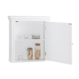 Teamson Home Wall Mounted Mirrored Bathroom Medicine Cabinet, Bathroom Storage, White - thumbnail 6