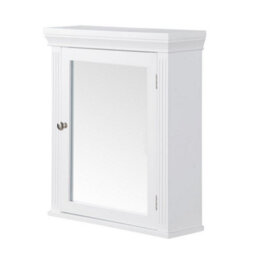 Teamson Home Wall Mounted Mirrored Bathroom Medicine Cabinet, Bathroom Storage, White - thumbnail 7