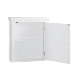 Teamson Home Wall Mounted Mirrored Bathroom Medicine Cabinet, Bathroom Storage, White - thumbnail 5