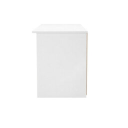 Trent 1 Drawer Open Tv Unit In Dusk Grey & White Matt (Ready Assembled) - thumbnail 2