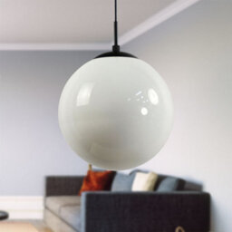 First Choice Lighting Grosvenor  - Black Pendant Light With Glass Globe - thumbnail 6