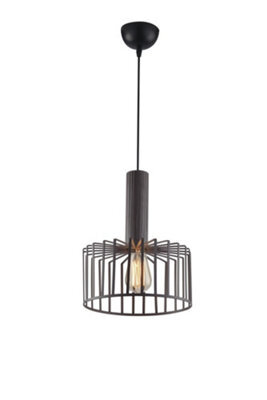 Luminosa Lighting Luminosa Dayton Wire Frame Pendant Ceiling Light Bronze 25X26.8Cm - image 1