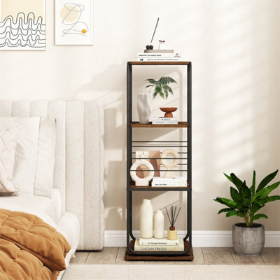 4Tier Rotating Bookshelf Spinning Bookcase Tower - image 1