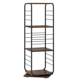 4Tier Rotating Bookshelf Spinning Bookcase Tower - thumbnail 4