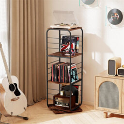 4Tier Rotating Bookshelf Spinning Bookcase Tower - thumbnail 5