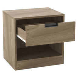 Urbn-Living Urbnliving 47Cm Height Drawer Bedside Oak Table Nightstand Shelf Cabinet Storage Unit Bedroom Furniture Set Of 2 - thumbnail 6