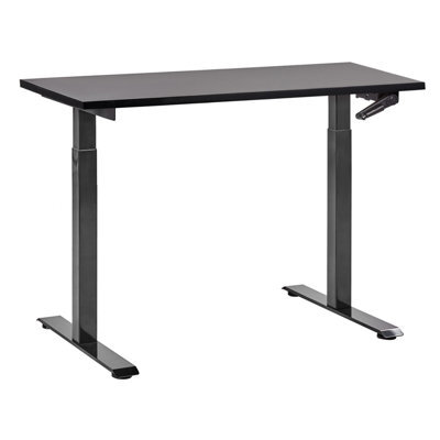 Beliani Manual Adjustable Standing Desk Destines Black 120 Cm 72 Cm - image 1