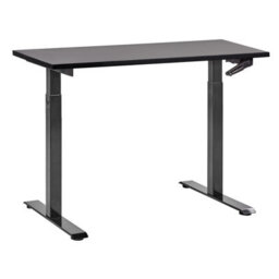Beliani Manual Adjustable Standing Desk Destines Black 120 Cm 72 Cm - thumbnail 1