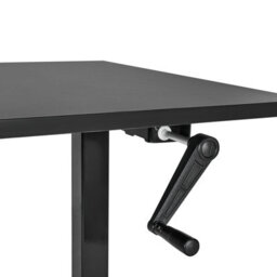 Beliani Manual Adjustable Standing Desk Destines Black 120 Cm 72 Cm - thumbnail 6