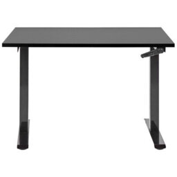 Beliani Manual Adjustable Standing Desk Destines Black 120 Cm 72 Cm - thumbnail 4