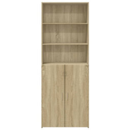Berkfield Highboard Sonoma Oak 70X42.5X185 Cm Engineered Wood - thumbnail 4