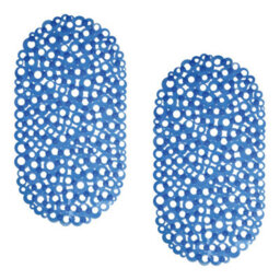 Showerdrape Otto Blue Anti Slip Pvc Bath Mat 69Cm X 36Cm 2 Set