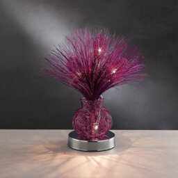 Luminosa Lighting Luminosa (Dh) Lenore Table Lamp 4 Light G4 Purple/polished Polished Chrome, Not Led/cfl Compatible - thumbnail 2
