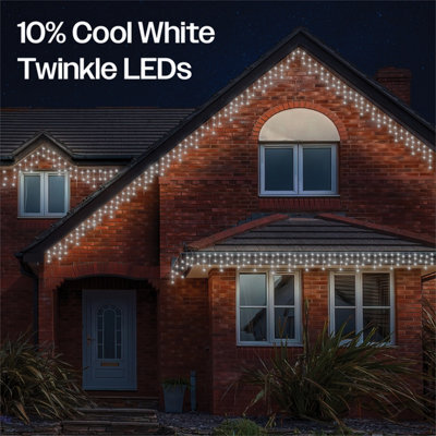 Eagle Connect Icicle Lights 60/40/20 Drop White 5M/120 Led Cool White 10% - image 1