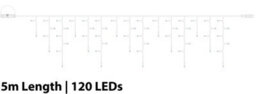 Eagle Connect Icicle Lights 60/40/20 Drop White 5M/120 Led Cool White 10% - thumbnail 2