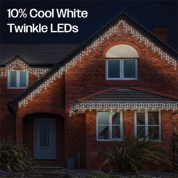 Eagle Connect Icicle Lights 60/40/20 Drop White 5M/120 Led Cool White 10% - thumbnail 1