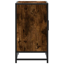 Berkfield Bathroom Sink Cabinet Smoked Oak 65X33X60 Cm Engineered Wood - thumbnail 7