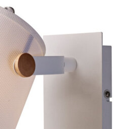 Luminosa Lighting Luminosa Nordica Wall Light With Usb Socket, 1X23W E27, White, Beech With White Shade - thumbnail 4
