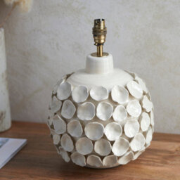 Loops Elegant Ivory Crackle Table Lamp Base With Aged Brass Details - thumbnail 2
