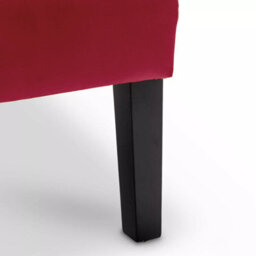 Velvet Scarlet Red Gabriella Accent Chair - thumbnail 4