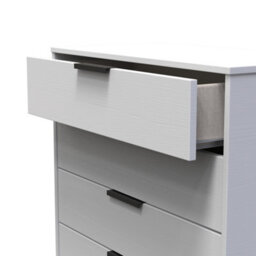 Beijing 4 Drawer Chest Of Drawers In Grey Ash (Ready Assembled) - thumbnail 5