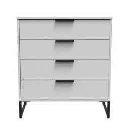 Beijing 4 Drawer Chest Of Drawers In Grey Ash (Ready Assembled) - thumbnail 1
